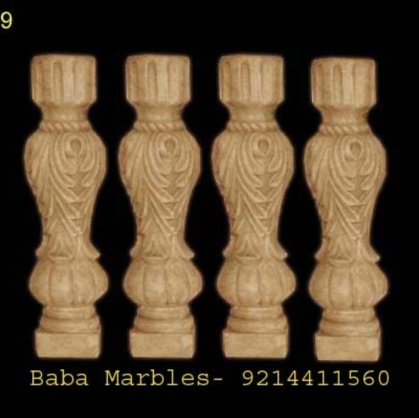 Jodhpur Sandstone Baluster Pillars Strong, Stylish