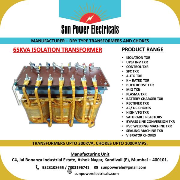 65KVA Three Phase Isolation Transformer Successful