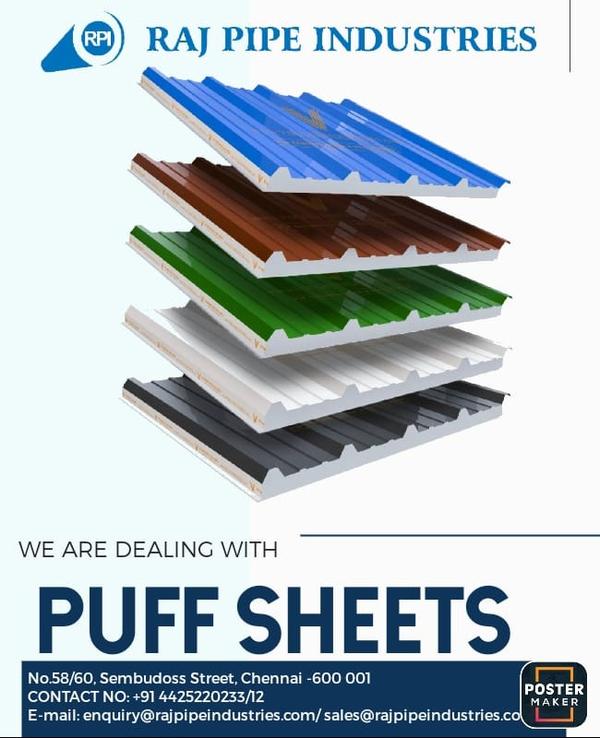 Roof Panel Puf Sheets 30mm, 50mm, 80mm and 100mm t
