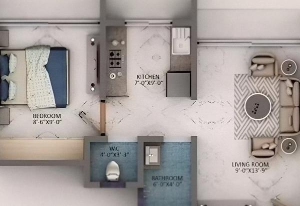 1 BHK Flats in Gujarati Locati