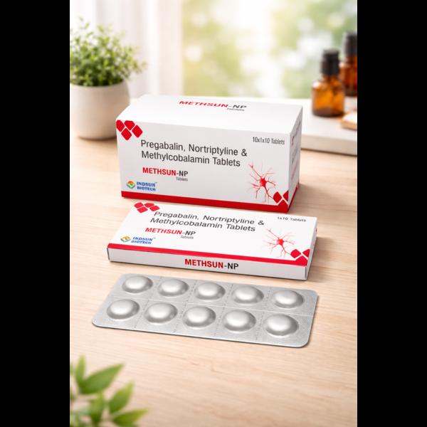 Compositions:-Pregabalin 75mg + Nortriptyline 10m