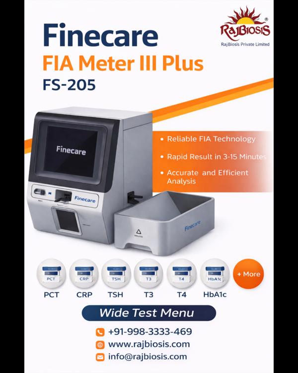 The Finecare FIA Meter III Plus (FS-205) is an adv