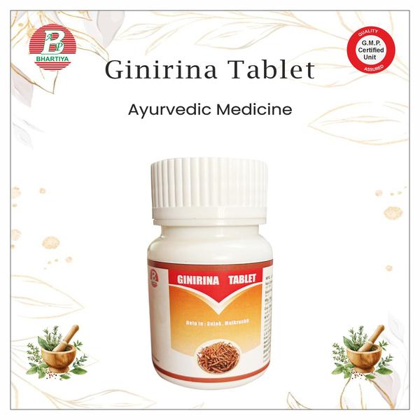 Ayurvedic  Medicine Ginirina Tablet Manufacture in