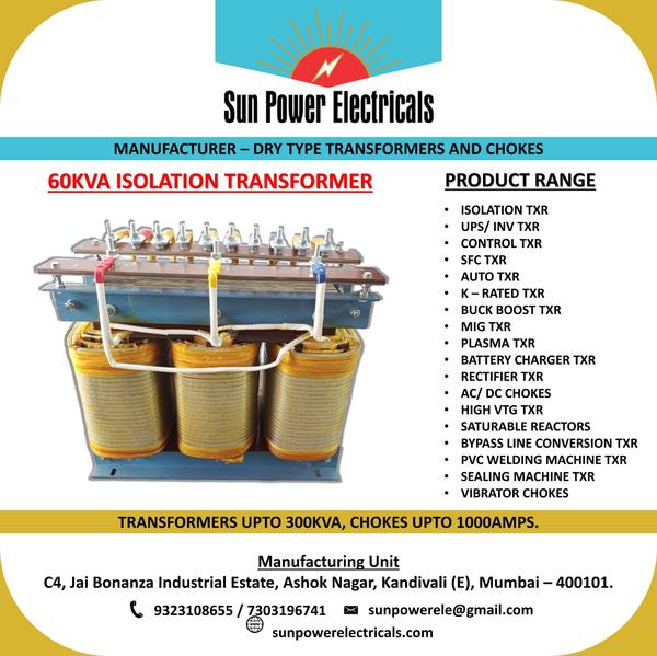 ⚡ 60KVA Three Phase Isolation Transformer Successf