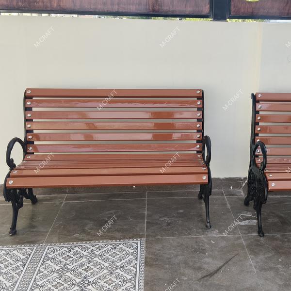 M-CRAFT (Cast iron wooden Garden bench with MRF PU