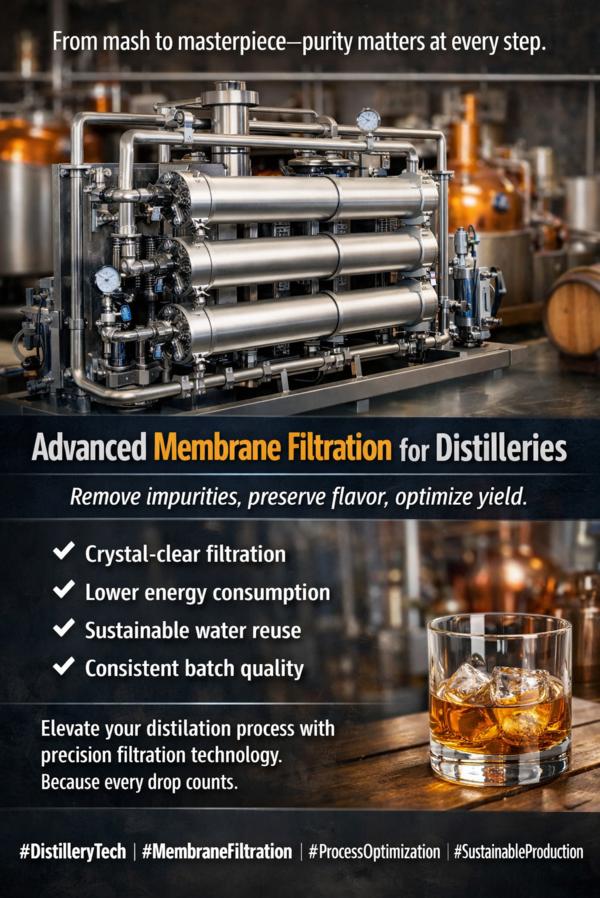 Membrane filtration is redefining how modern disti