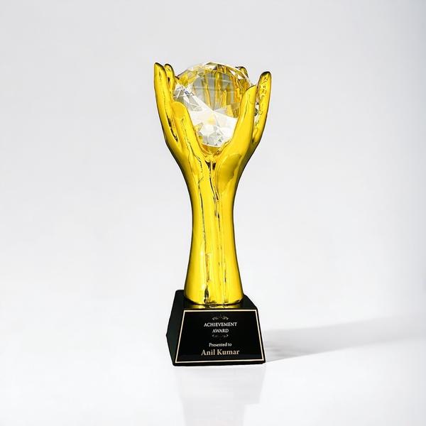 Polyresin trophies are durable, lightweight awards