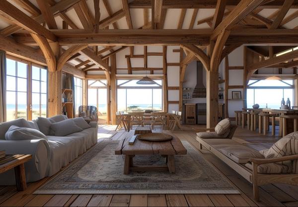 Modern farmhouse interiors are