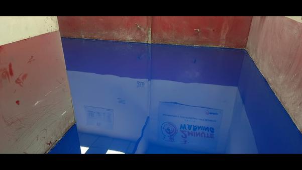 4mm Epoxy flooring done at Railways yardRailway 