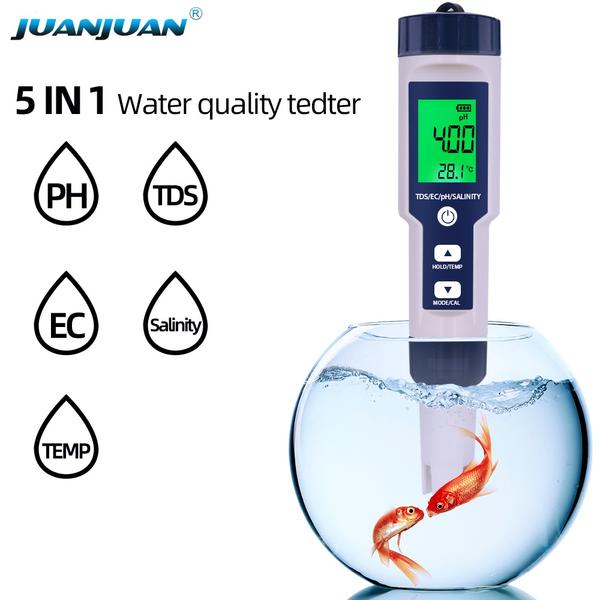 5 in 1 TDS/EC/PH/Salinity