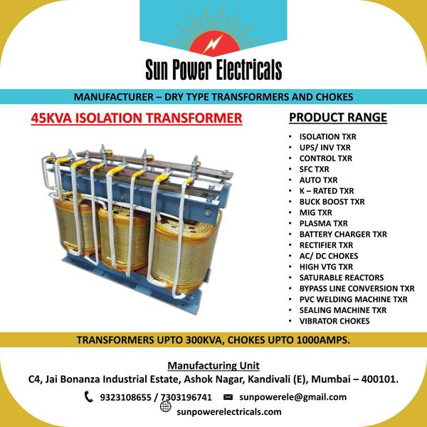 ⚡ 45KVA Three Phase Isolation Transformer Successf