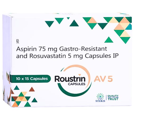 Aspirin 75 mg Gastro-Resistant and Rosuvastatin 5 