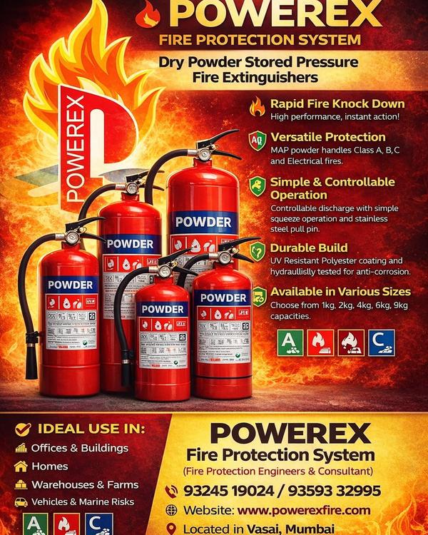 ABC TYPE FIRE EXTINGUISHS AVAILABLE IN 1KG,2KG,4KG