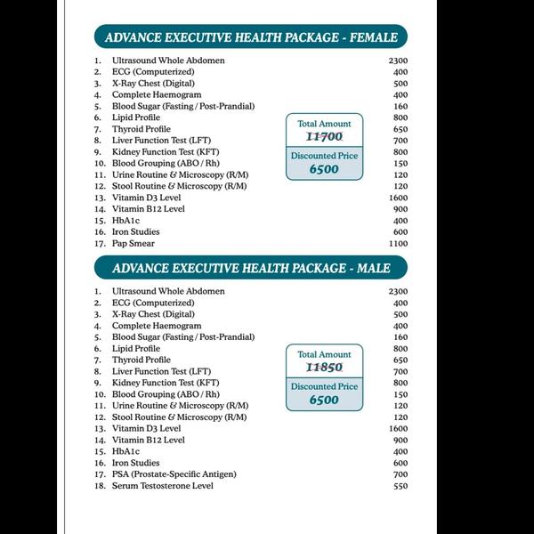

Full Body Health Checkup in 