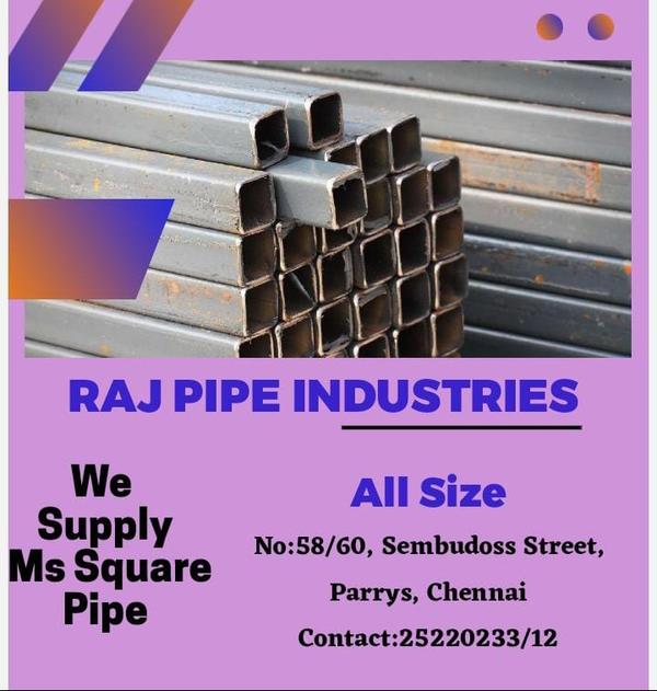 MS Square Pipe 19*19*1.2mm to 250*250*10mm sizes a