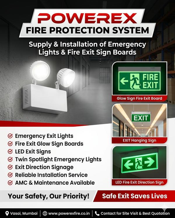 Emergency light and Signages for office and indust