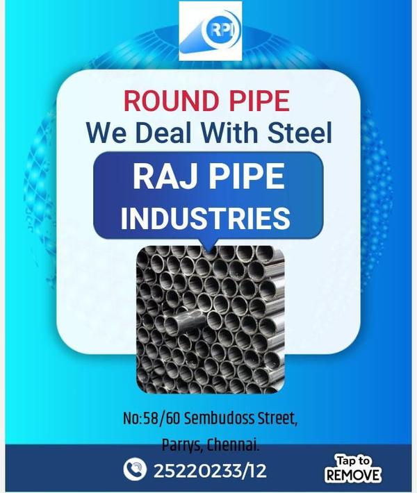 MS Round Pipe Tata, Jindal, Apollo, Metpro, Nezone