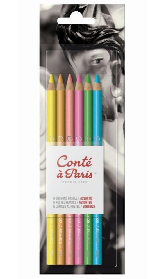 Conte a’ Paris Pastel Pencils - Set of 6 - Assorte