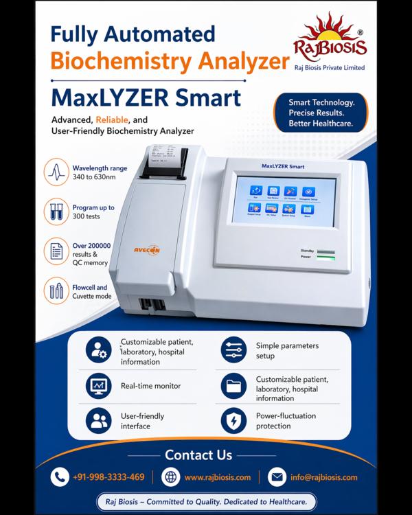 The MaxLYZER Smart Fully Automated Biochemistry An
