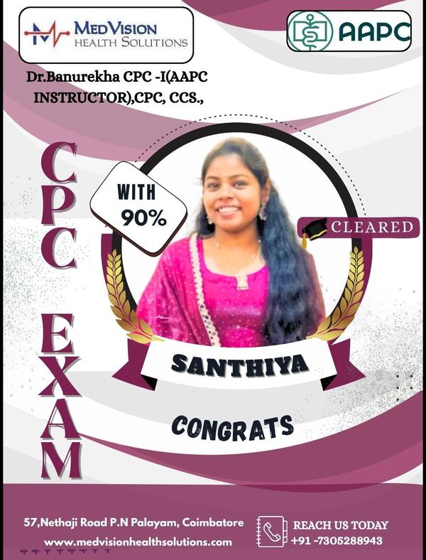 CONGRATULATIONS SANTHIYA!