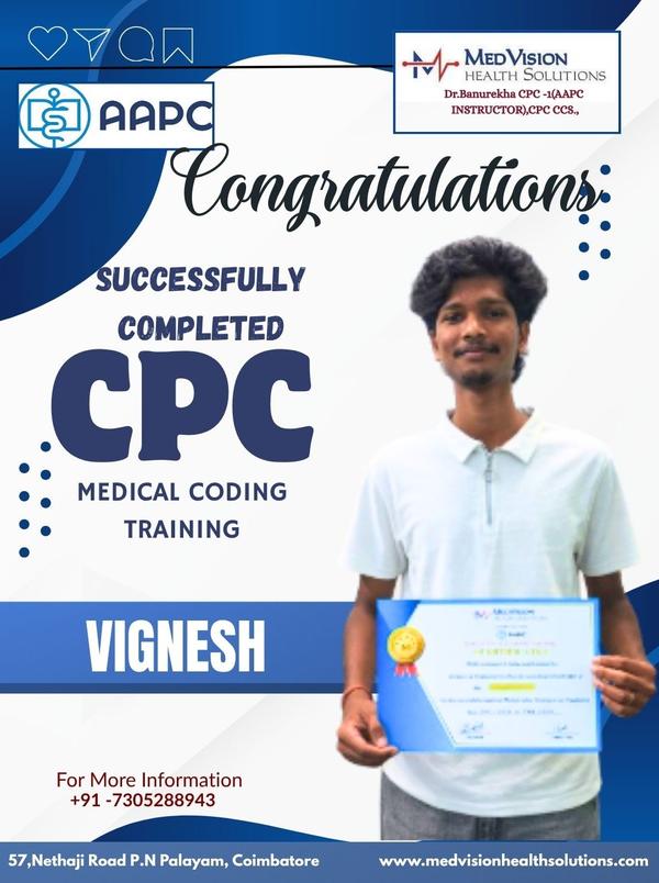 CONGRATULATIONS, VIGNESH!