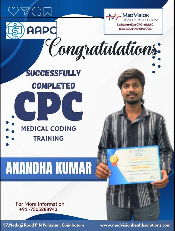 CONGRATULATIONS, ANANDHA 