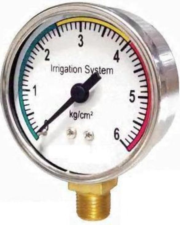 A pressure gauge is a device u