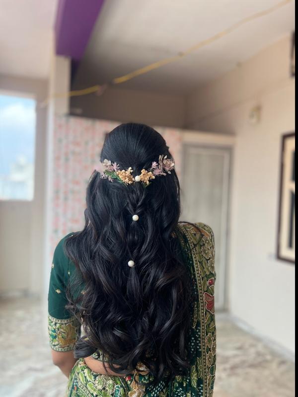Where soft curls meet bridal elegance.

