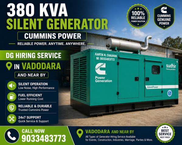 We provide 380 KVA Silent Gene