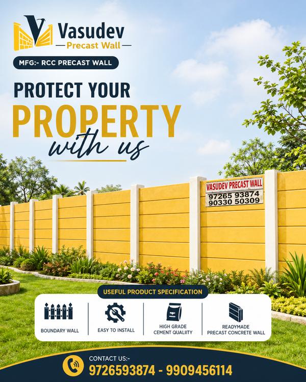 RCC PRESTRESSED WALL.Rcc Precast wall,RCC Fencing 