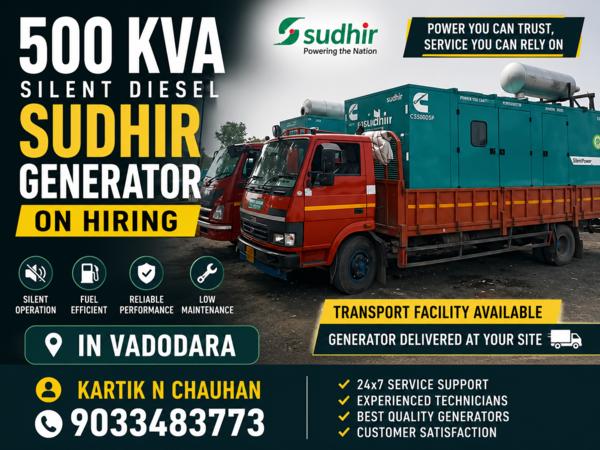 We offer 500 KVA Silent Diesel