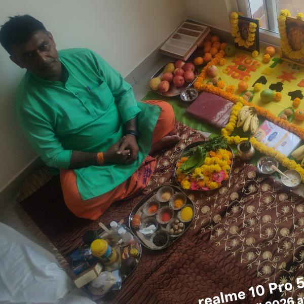 Bihari Pujari for Purnima Puja