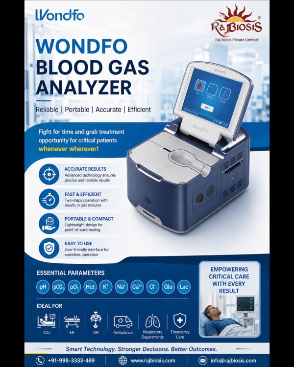 The Wondfo Blood Gas Analyzer is a compact, advanc