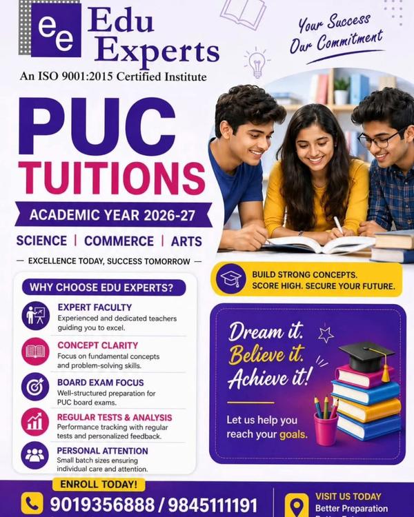 Admissions for PUC 2026-2
