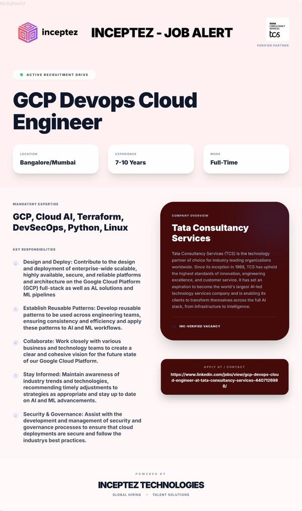 Position : GCP DevOps Clo