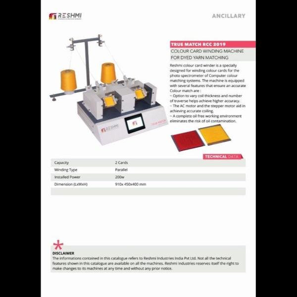 Colour Card Winding Machine for Dye Matching in Co