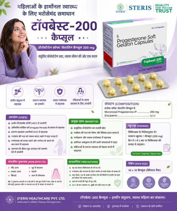 माइक्रोनाइज़्ड प्रोजेस्टेरोन 200 mg: उपयोग, फायदे,