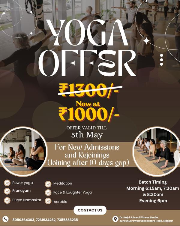 YOGA OFFER 🎉 – Get yoga class