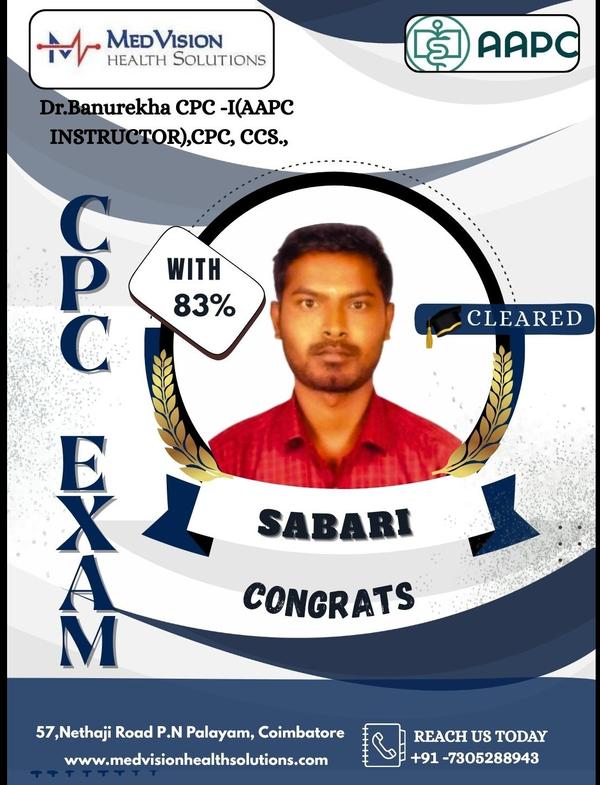 CONGRATULATIONS SABARI!!