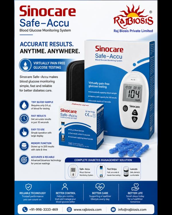The Sinocare Safe–Accu Blood Glucose Monitoring Sy