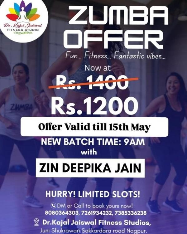Zumba Offer 🎉 Now at Rs. 1200