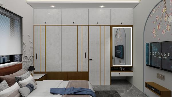 A stylish wardrobe with a perf
