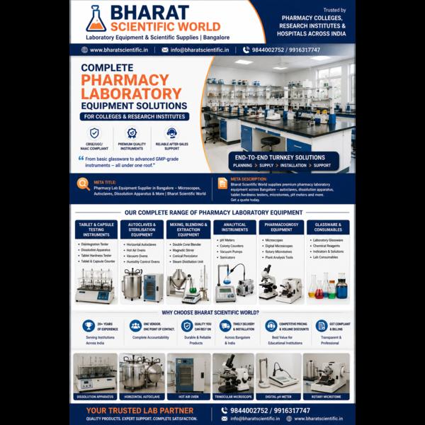 Pharmacy Lab Equipment Supplier in Bangalore – Mi