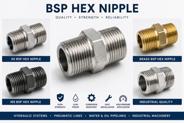BSP Hex Nipple is a high-quality threaded fitting 