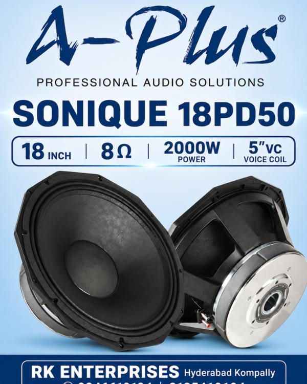 SONIQUE 18PD50 18incH 8 ohms 2000w PROGRAMPOWER  
