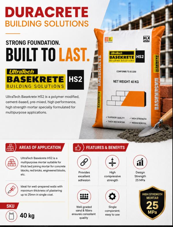 UltraTech BASEKRETE is a high