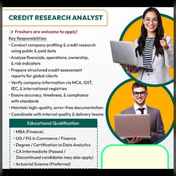 Credit research analyst MBA ca