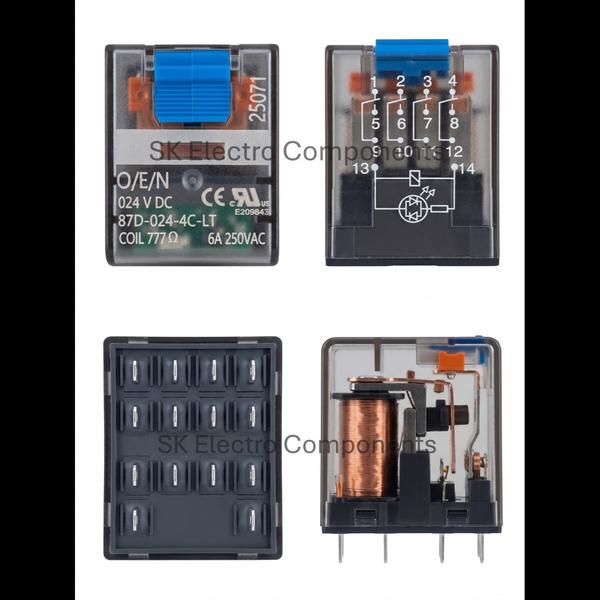 The O/E/N 87D-024-4C-LT is a 24V DC, 4-pole change
