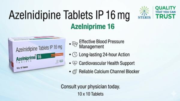 Azelnidipine 16 mg Tablets – Uses, Benefits, Dosag