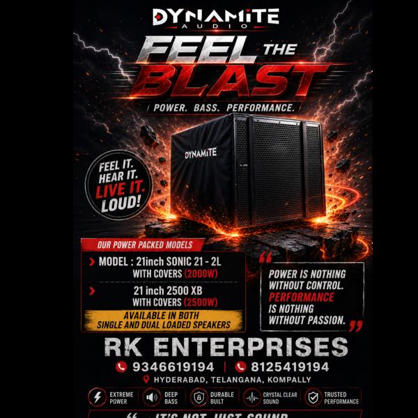 dynamite speakers comes now loaded 2000W - 2500W w